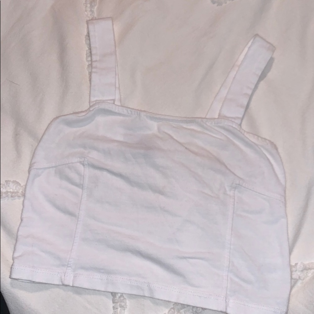 White TankTop Crop Top